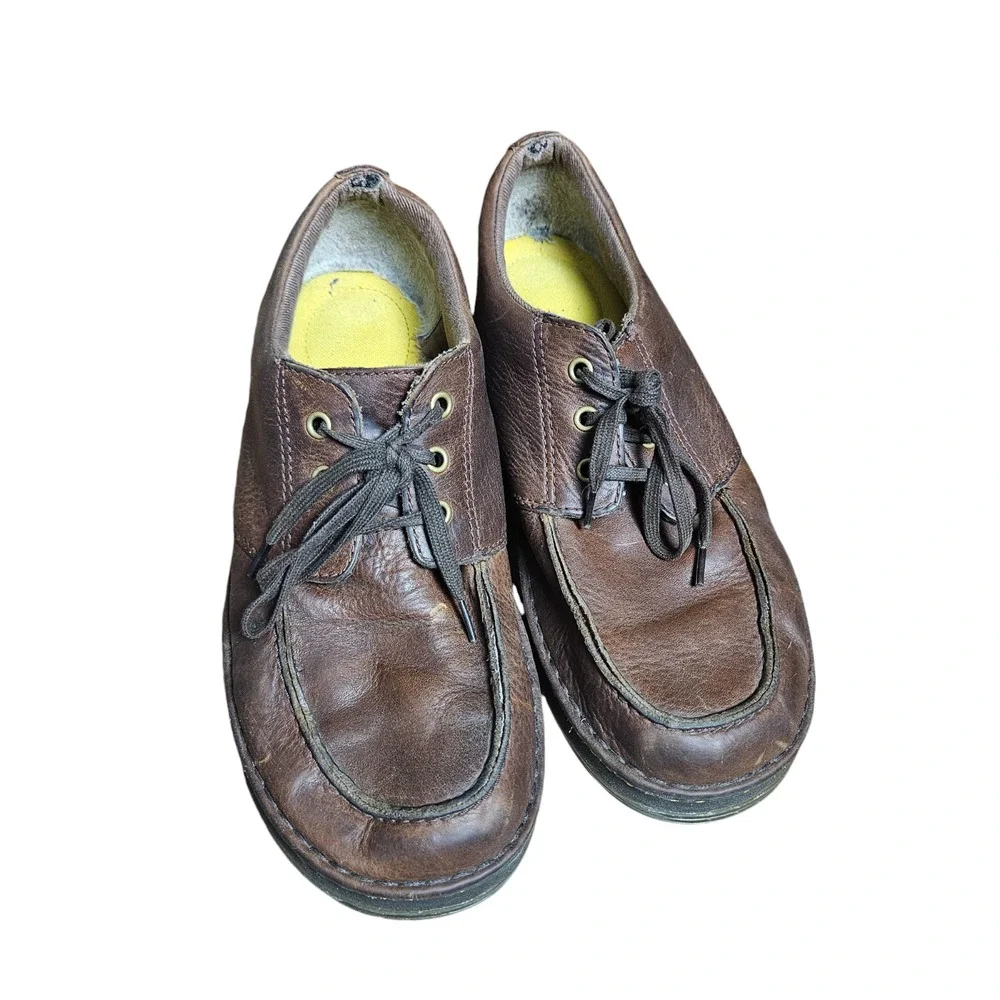 Dr. Martens Lubbock Grizzly Leather Oxford Shoes Dark Brown Mens 10M Vintage Y2K